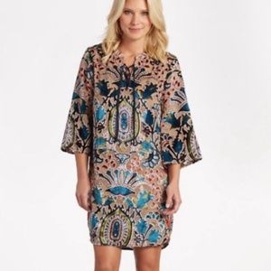 NWT Feathers by Tolani Velvet Burnout Tie-Up Dress
